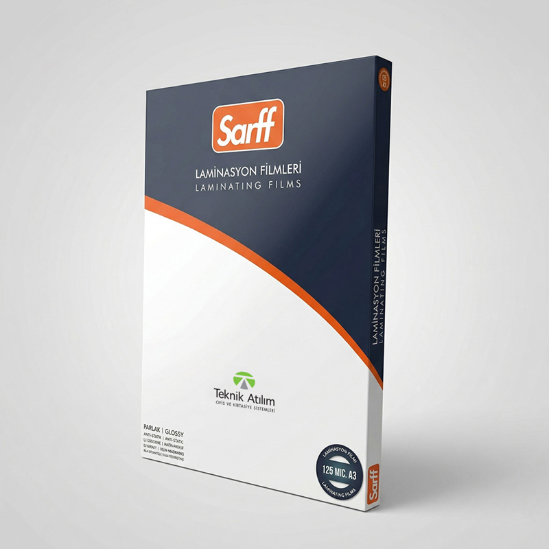 Laminasyon Makineleri SARFF PRO 125MIC LAMİNASYON FİLMLERİ - A3(426X303MM) - 100ADET Satın Al