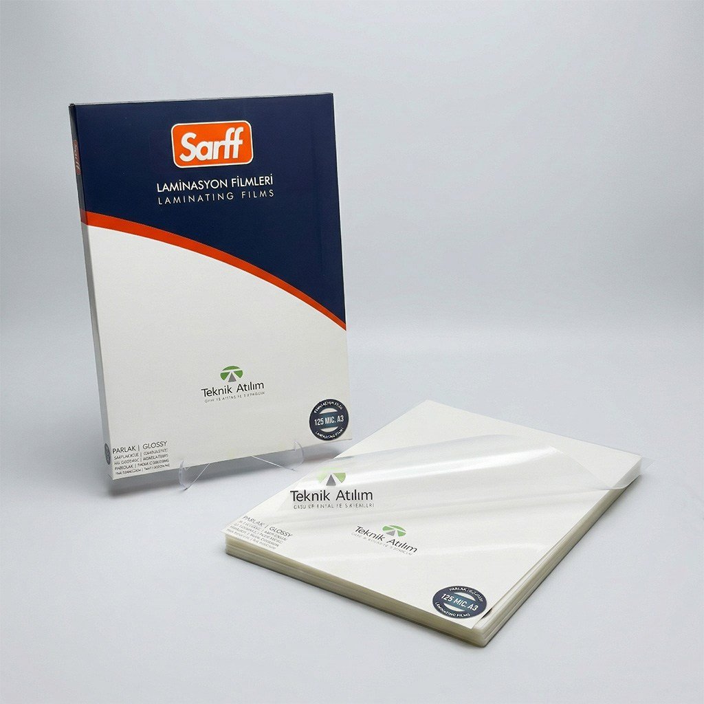 Laminasyon Makineleri SARFF PRO 125MIC LAMİNASYON FİLMLERİ - A3(426X303MM) - 100ADET Satın Al