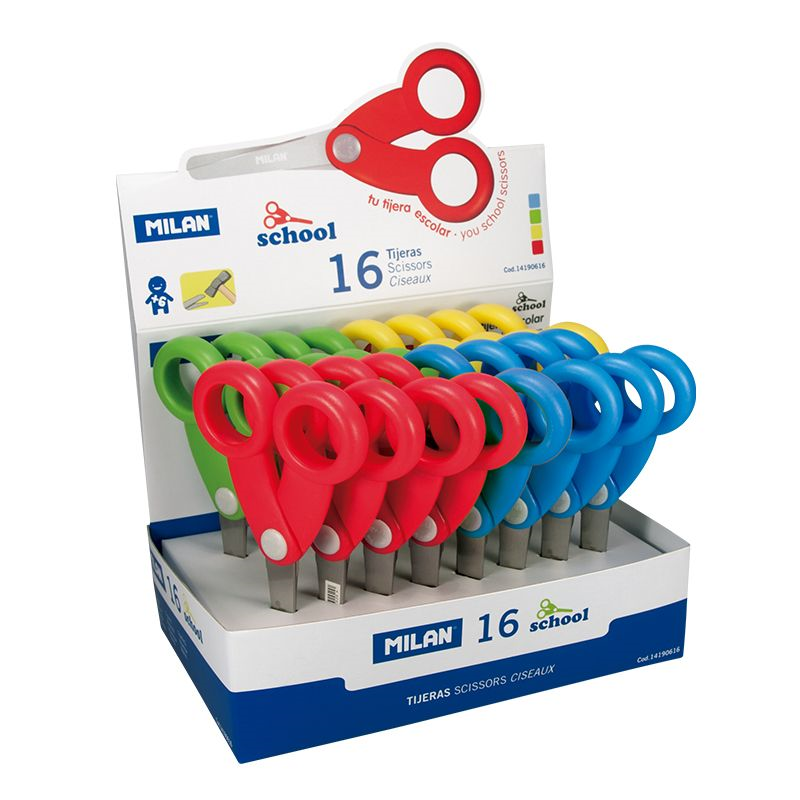 Makas ve Maket Bıçakları MILAN 14190616 SCHOOL OKUL MAKASI KISA BOY - 16'LI Satın Al