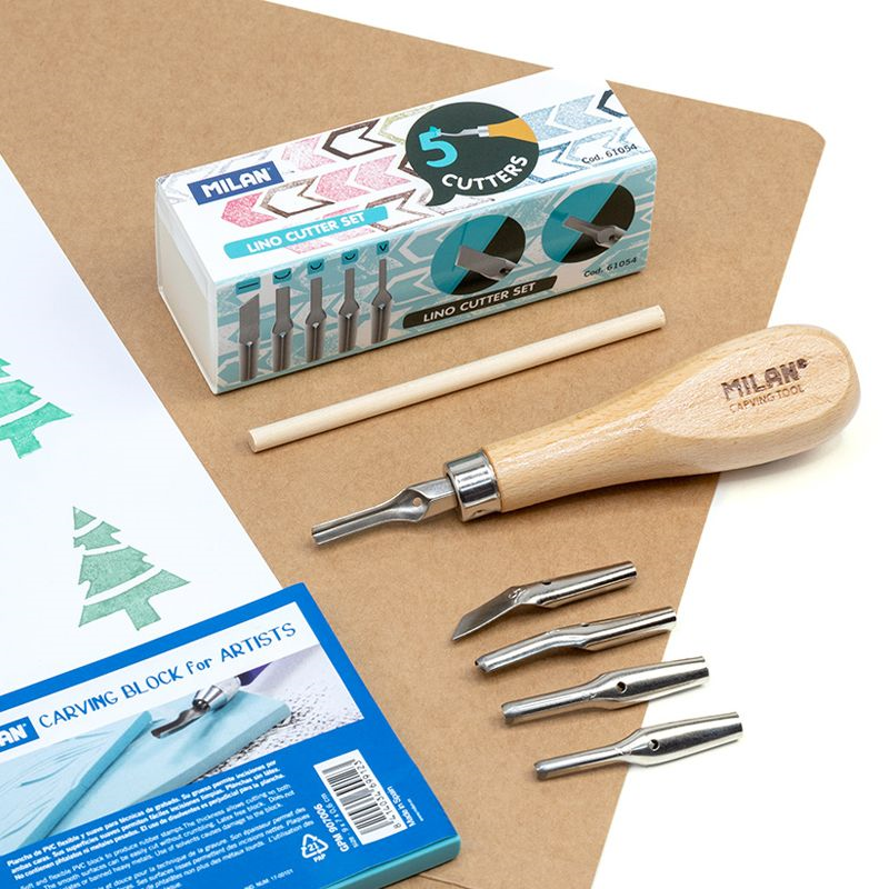 Makas ve Maket Bıçakları MILAN 61054 LINO AHŞAP OYMA SETİ 5 BIÇAKLI Satın Al
