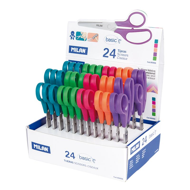 Makas ve Maket Bıçakları MILAN 80066 SCHOOL BASIC OKUL MAKASI - 24'LÜ Satın Al