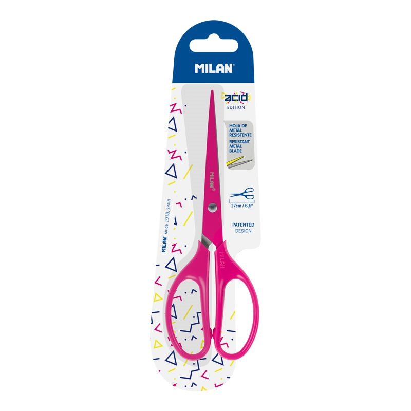 Makas ve Maket Bıçakları MILAN BWM10425P ACID OFİS TİPİ MAKAS - PEMBE - 17CM Satın Al