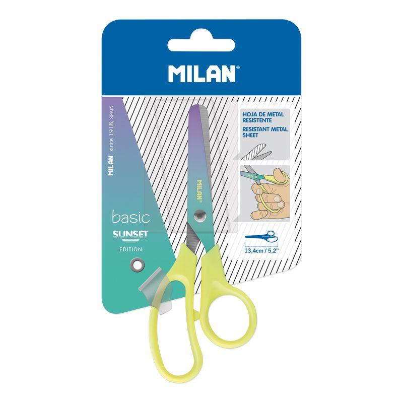 Makas ve Maket Bıçakları MILAN BWM10444Y SUNSET MAKAS - SARI - 13.4CM Satın Al