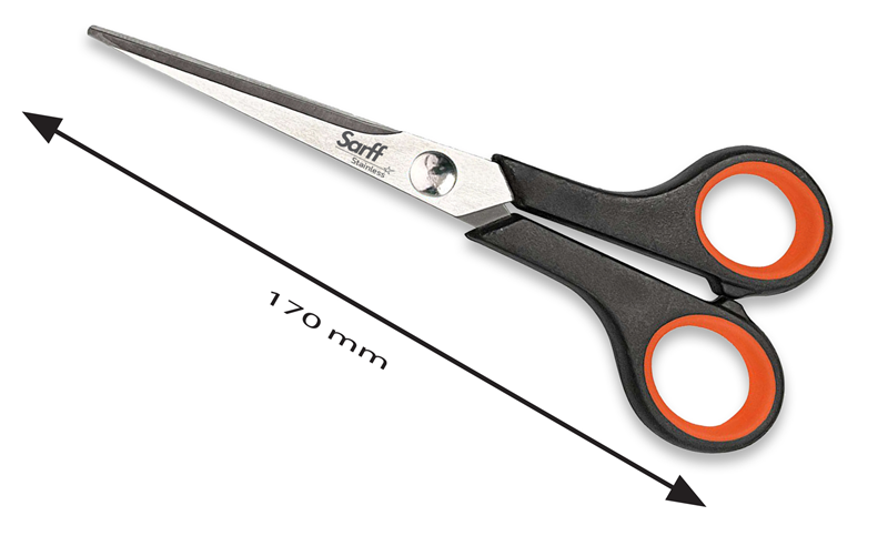 Makas ve Maket Bıçakları SARFF EASY GRIP OFİS MAKASI - 17CM Satın Al