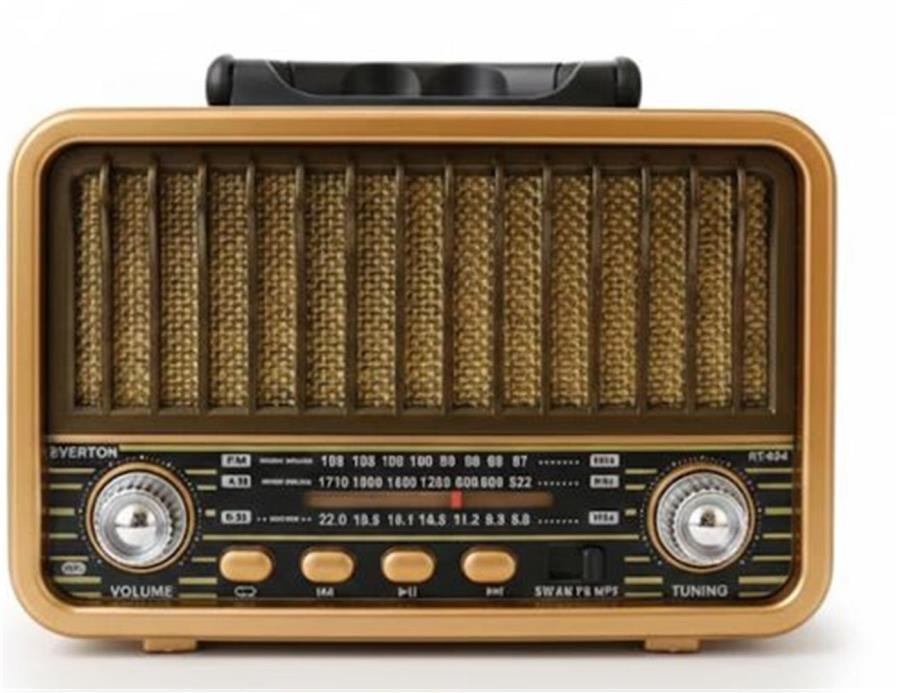 Mikrofon, Kulaklık ve Hoparlör Everton Rt-834 Bluetooth Radyo-TF card-usb-Kumandalı Nostaljik Radyo Solar Güneş Panelli Satın Al