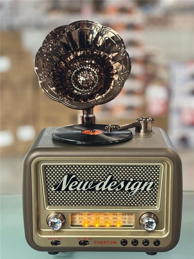 Mikrofon, Kulaklık ve Hoparlör Everton Rt-609  Bluetooth Fm-Usb-Tf-Aux  Şarjlı Nostaljik Radyo Satın Al