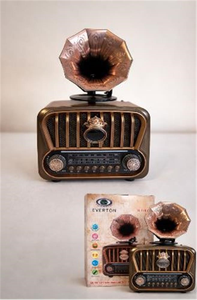 Mikrofon, Kulaklık ve Hoparlör Everton RT-605 Şarjlı,  Nostaljik Radyo( Bluetooth-USB-SD-FM) Satın Al