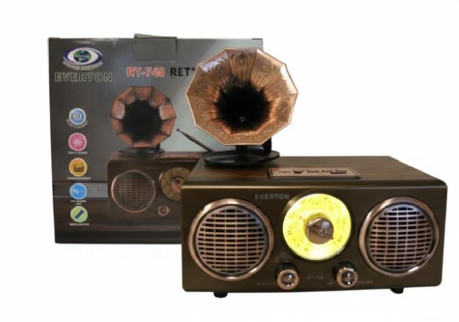 Mikrofon, Kulaklık ve Hoparlör Everton Rt-748  Bluetooth Fm-Usb-Tf-Aux  Şarjlı Nostaljik Radyo Satın Al