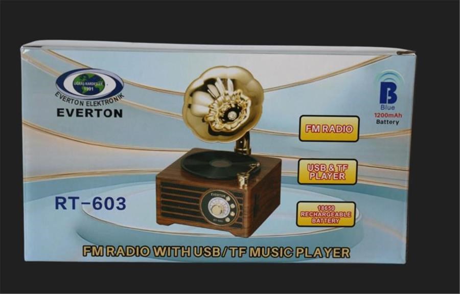 Mikrofon, Kulaklık ve Hoparlör Everton RT-603  Bluetooth-USB-SD-AUX-TF Nostaljik Radyo Satın Al