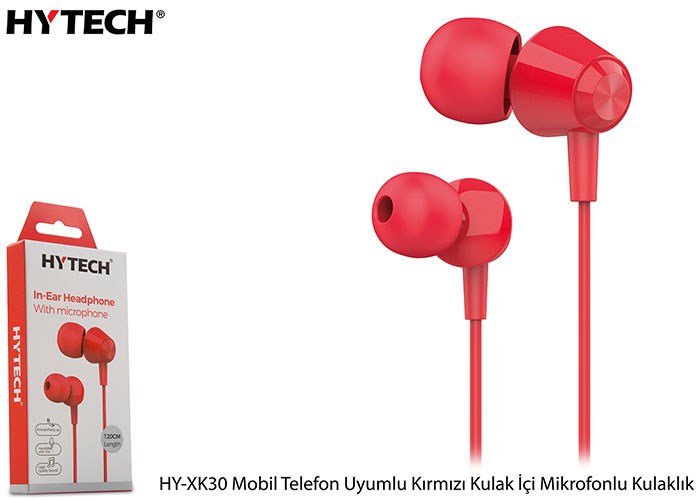 Mikrofon, Kulaklık ve Hoparlör Hytech HY-XK30 Mobil Telefon Uyumlu Kırmızı Kulak İçi Mikrofonlu Kulaklık Satın Al