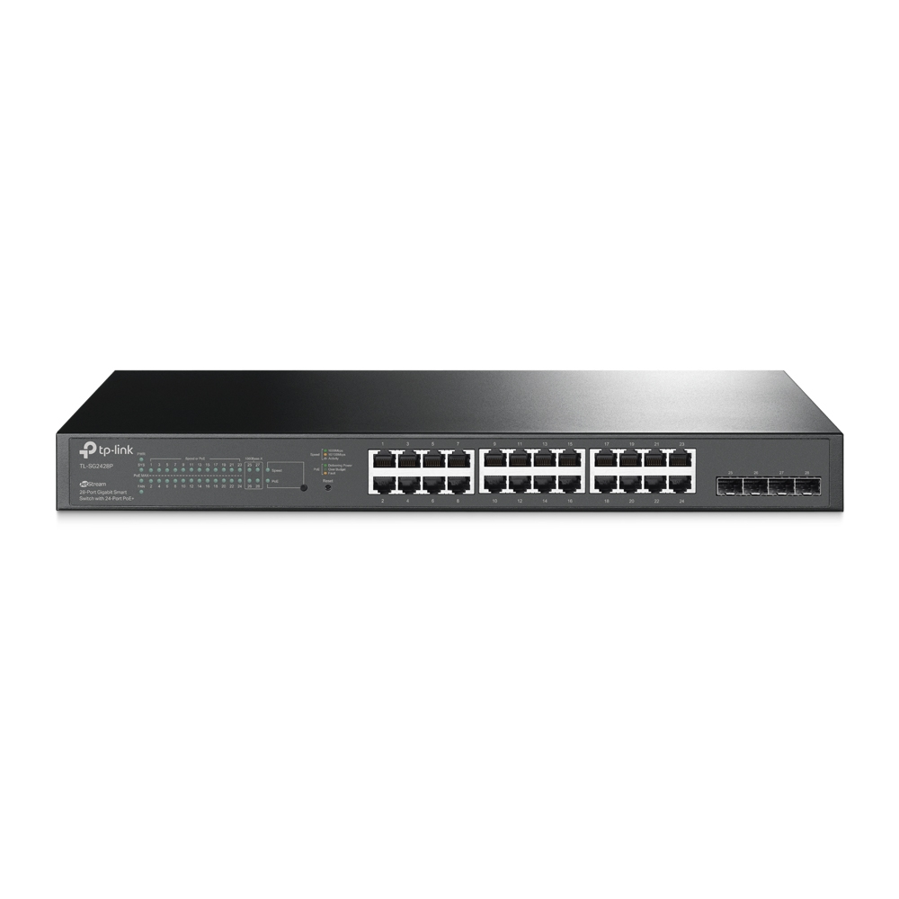 Modem ve Network Ürünleri Omada Tp-Link TL-SG2428P 24 Port 10-100-1000 Poe+ Switch 4 Port SFP Çelik Kasa Rack Mount Satın Al