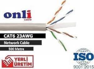 Modem ve Network Ürünleri Onli ER-6002 U-UTP 23 AWG CCA CU 500 Metre Cat6 Kablo Satın Al
