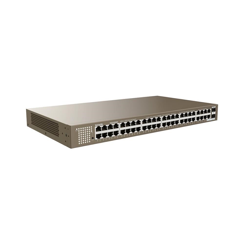 Modem ve Network Ürünleri Tenda TEG1050F 48 Port 10-100-1000 Mbps + 2 Port SFP Switch Çelik Kasa Rack Mount Satın Al