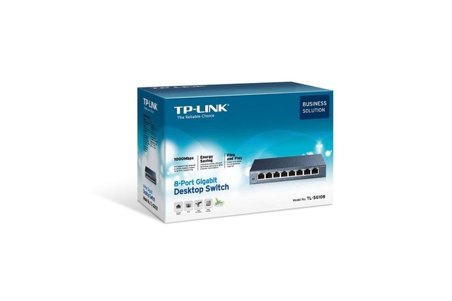 Modem ve Network Ürünleri Tp-Link TL-SG108 8 Port 10-100-1000 Mbps Switch Çelik Kasa Satın Al