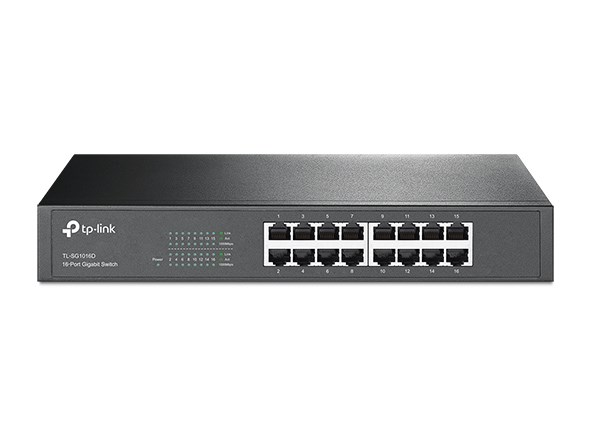 Modem ve Network Ürünleri Tp-Link TL-SG1016D 16 Port 10-100-1000 Mbps Switch Çelik Kasa Rack Mount Satın Al