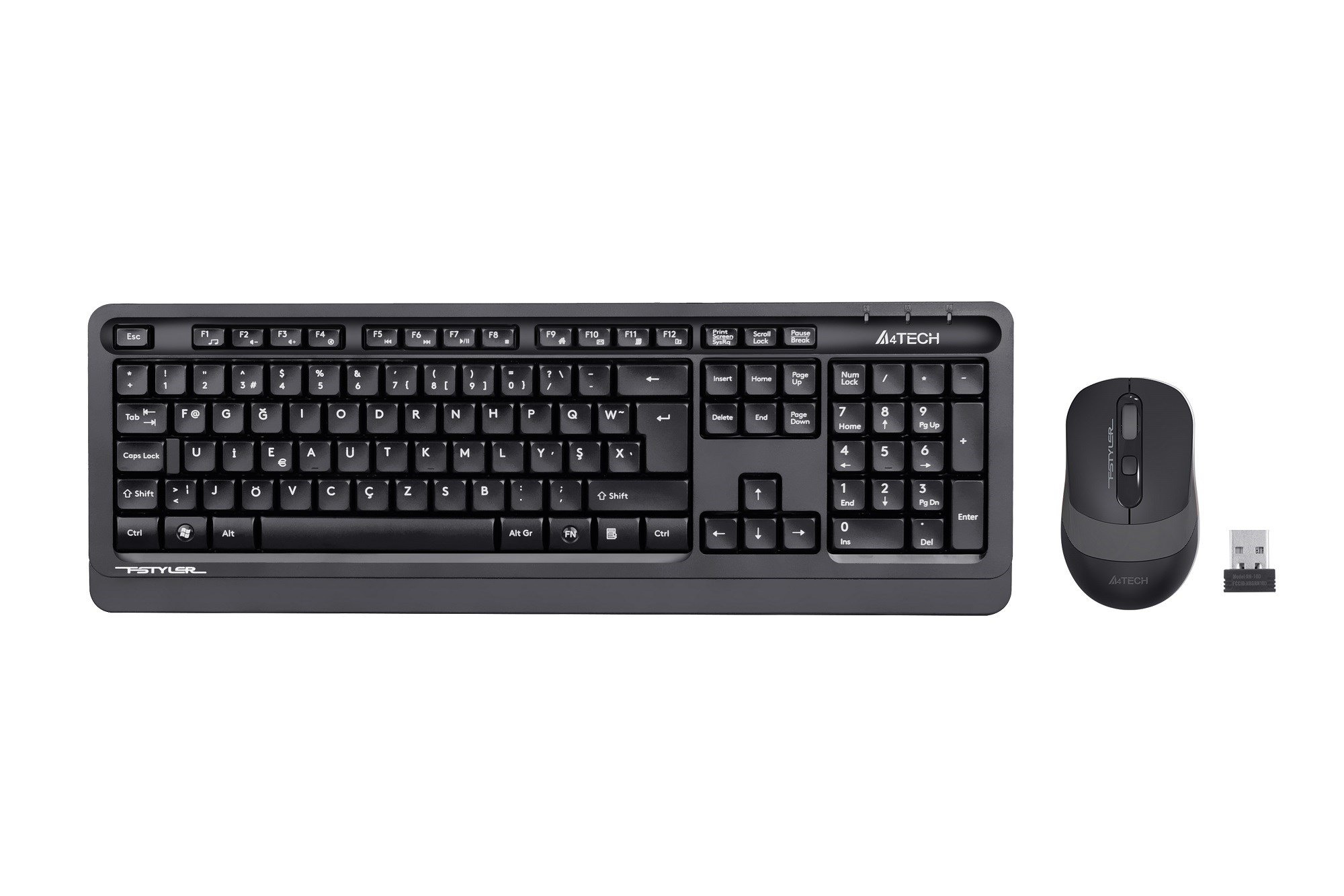 Mouse A4 Tech Fg1010F 2.4G Gri F Klavye Fn-Mm Klv+Optik Mouse Kablosuz Set Satın Al