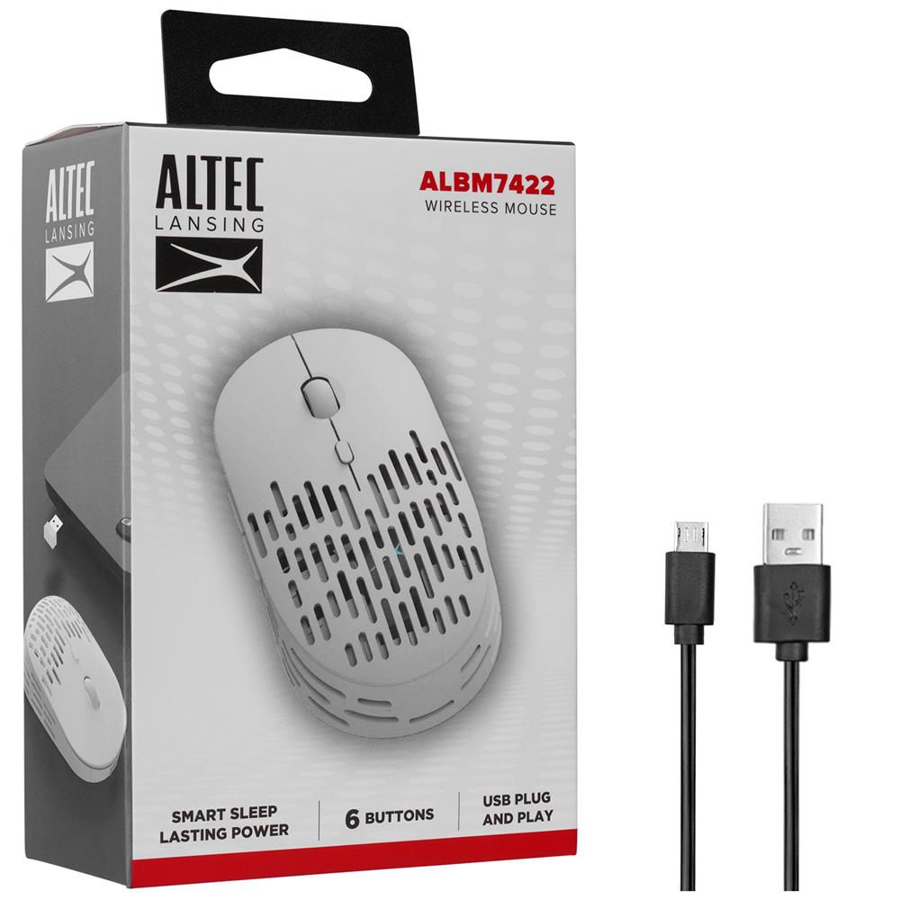 Mouse Altec Lansing ALBM7422 Beyaz 2.4GHz Şarj Edilebilir Tek Renkli 1600DPI Optik Kablosuz Mouse Satın Al