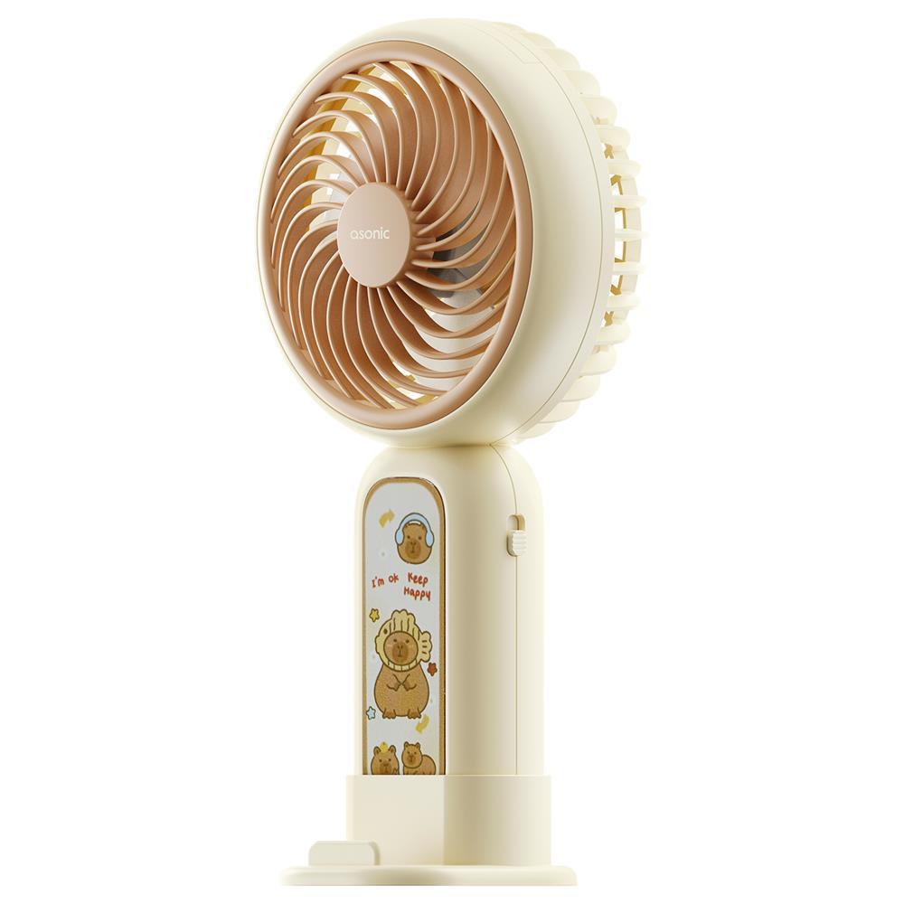 Notebook Soğutucular Asonic AFN20 Krem 250mAh Dahili Pil Elde Taşınabilir Masaüstü Usb Fan Şarjlı Type-c Şarj Satın Al