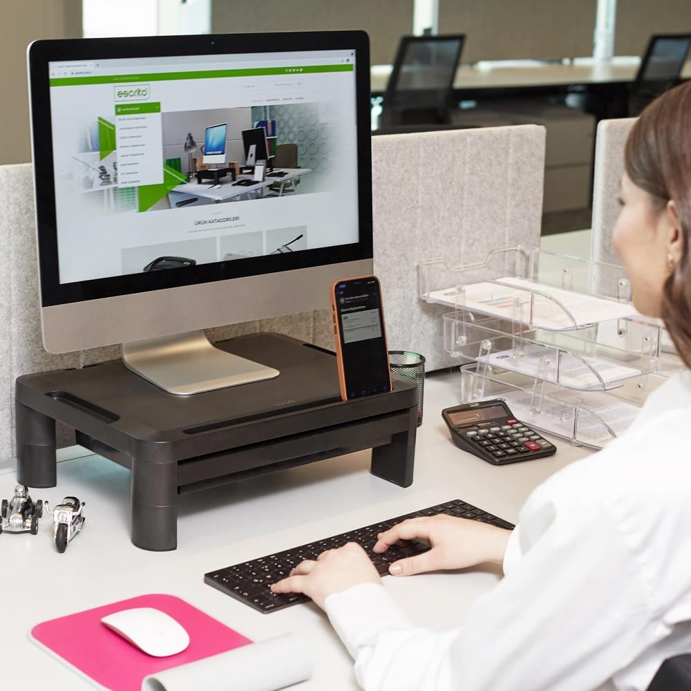 Notebook Soğutucular Escrito Lome Plus Monitör Yükseltici Yükseklik Ayarlanabilir Çekmeceli Satın Al