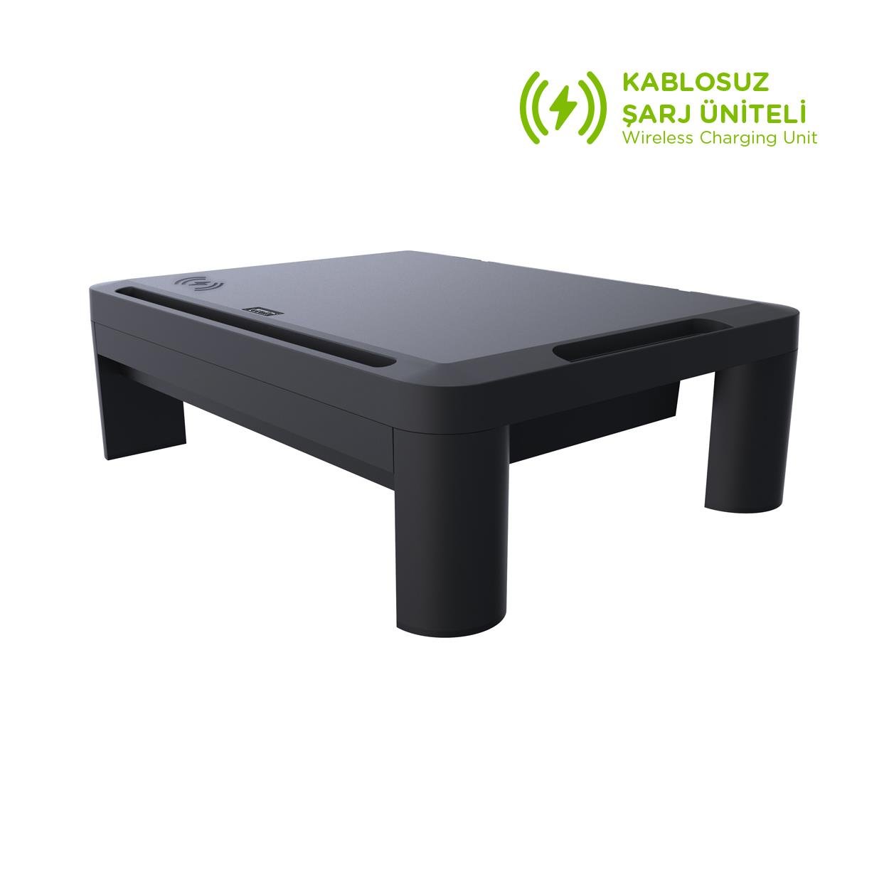 Notebook Soğutucular Escrito Lome Premium Monitör Yükseltici Yükseklik Ayarlanabilir Çekmeceli ve Wifi Sarj Üniteli Satın Al