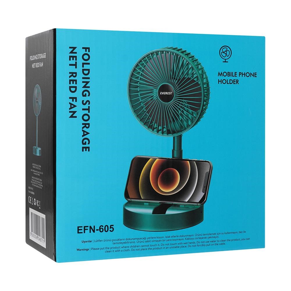 Notebook Soğutucular Everest EFN-605 Masaüstü Şarj Edilebilir Yeşil 800mAh Usb Fan Satın Al