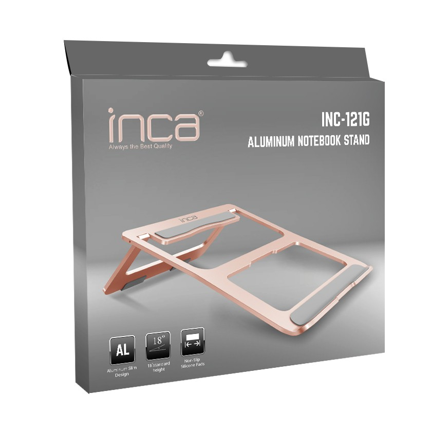 Notebook Soğutucular Inca Inc-121G Alimünyum Gold Rengi Notebook Standı Satın Al