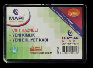 Ofis Aksesuarları MAPİ ÇİFT HAZNELİ YENİ KİMLİK-EHLİYET KABI SİYAH 100'LÜ PAKET Satın Al