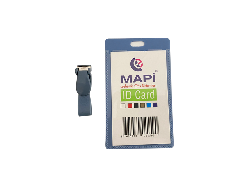 Ofis Aksesuarları MAPİ KLİPSLİ PP KART POŞETİ DİKEY MAVİ 50 AD. Satın Al