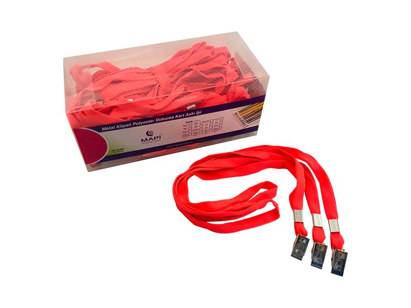 Ofis Aksesuarları MAPİ METAL KLİPSLİ-POLYESTER DOKUMA KART ASKI İPİ FOSFORLU PEMBE 50'Lİ PAKET Satın Al
