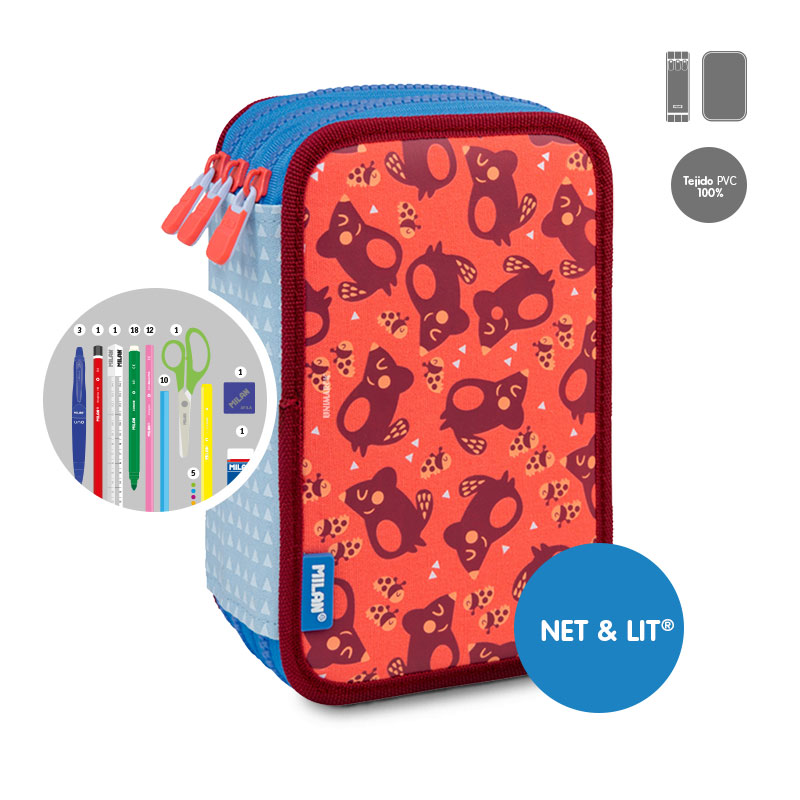 Okul Kırtasiye MILAN 081364NLP NET&LIT PEMBE 3 KATLI SET KALEM ÇANTASI Satın Al