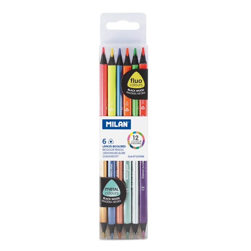 Okul Kırtasiye MILAN 7123306 METALİK ÇİFT UÇLU KURU BOYA (2,9MM UÇ) - 6'LI Satın Al