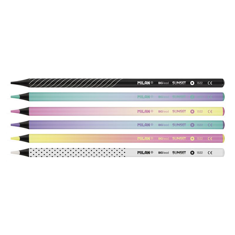 Okul Kırtasiye MILAN 71522206 SUNSET İNCE UÇLU KURU BOYA KALEMİ (3,5MM UÇ) - 6'LI Satın Al