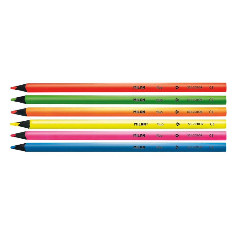 Okul Kırtasiye MILAN 752306 BLACK WOOD FLUO KURU BOYA KALEMİ (2,9MM UÇ) - 6'LI Satın Al