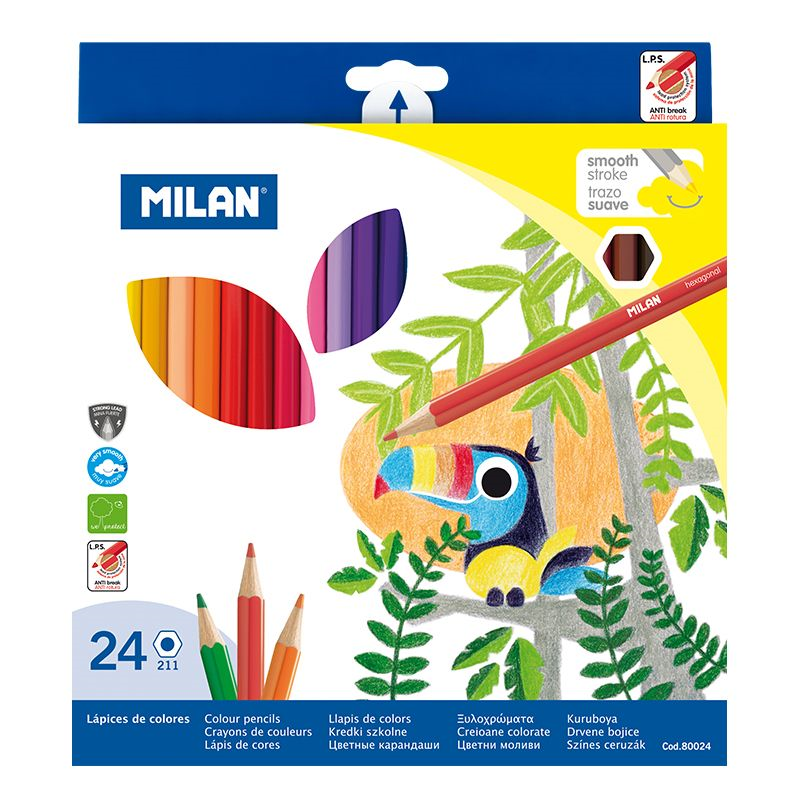 Okul Kırtasiye MILAN 80024 ALTIGEN KURU BOYA KALEMİ (2,9MM UÇ) - 24'LÜ Satın Al