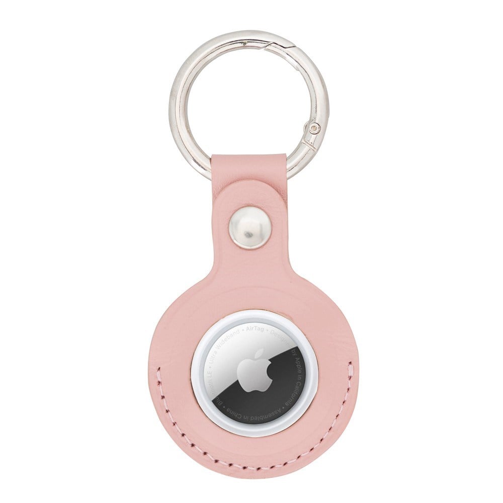 Oto Aksesuarları Apple AirTag Uyumlu Deri Anahtarlık, NU2 Pembe Satın Al