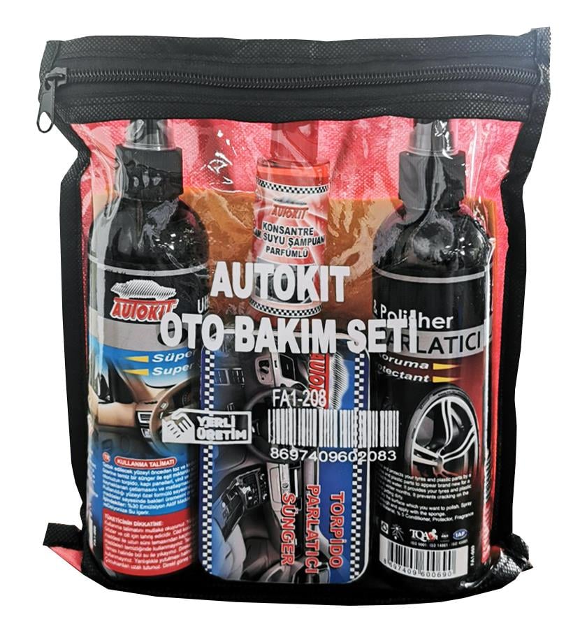 Oto Bakım Ürünleri Autokit Oto Bakım Seti Çantalı 5 Parça Satın Al
