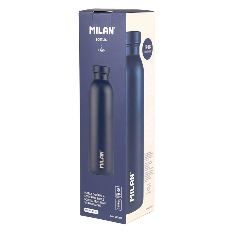 Outdoor Ürünleri MILAN 643020B 1918 LACİVERT PASLANMAZ İZOTERMAL MATARA 591ML Satın Al