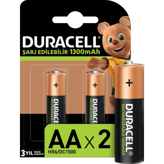 Piller DURACELL 1300 MAH ŞARJLI KALEM PİL 2Lİ Satın Al