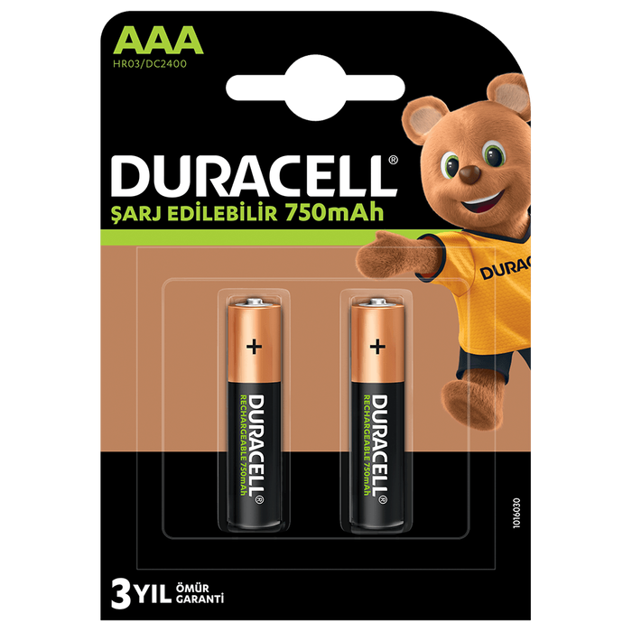 Piller Duracell 750 Mah Şarjlı İnce Pil 2'li Satın Al