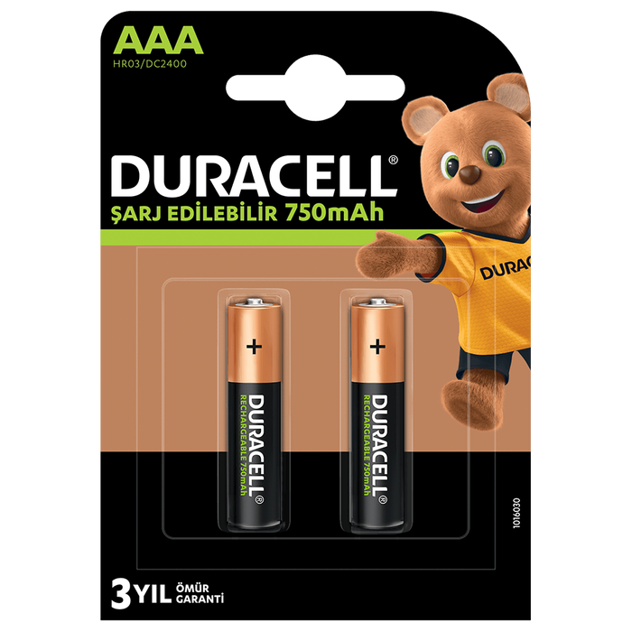Piller Duracell 750 Mah Şarjlı İnce Pil 2'li Satın Al