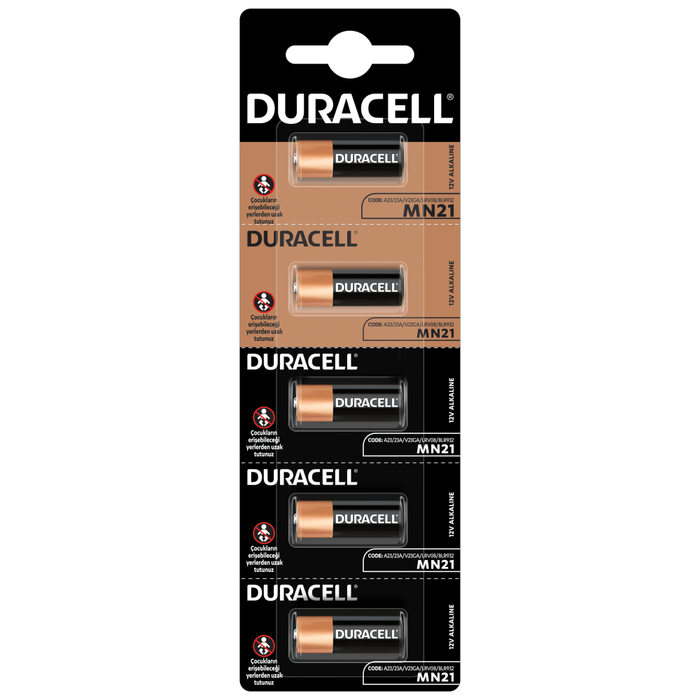 Piller DURACELL MN21/23A 12V PİL 5Lİ Satın Al