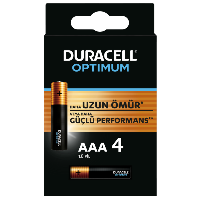 Piller DURACELL OPTIMUM AAA İNCE PİL 4LÜ Satın Al