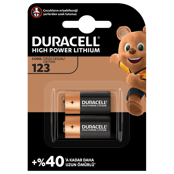 Piller DURACELL ULTRA LİTYUM CR123A 2Lİ Satın Al