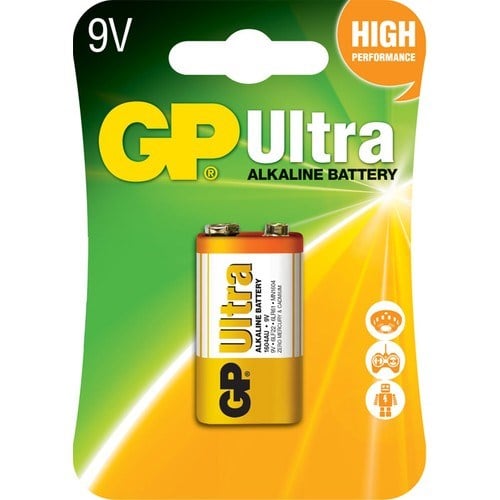 Piller GP 9V ULTRA ALKALİN TEKLİ BLİSTERLİ PİL Satın Al