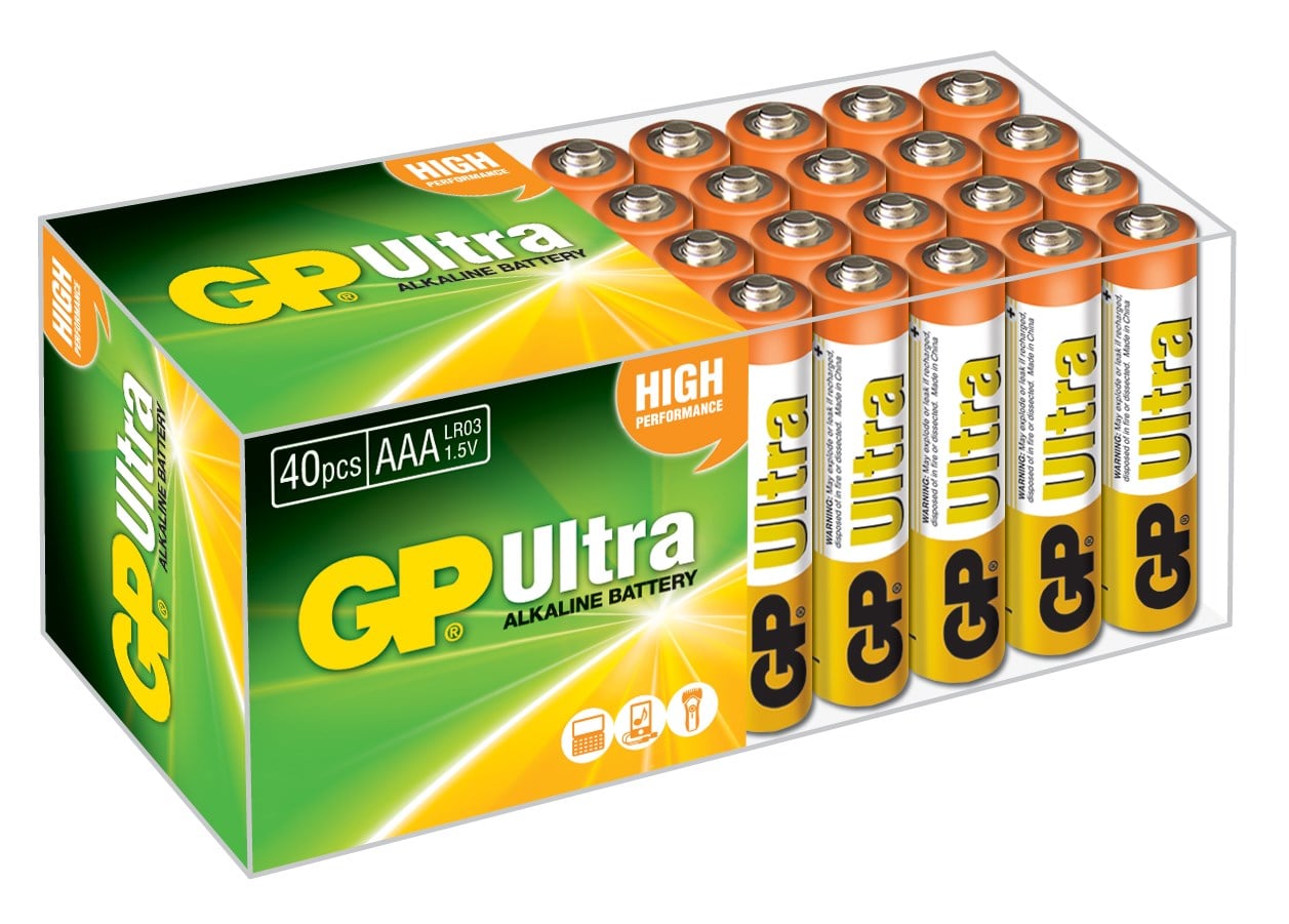 Piller GP G-Tech LR03 AAA Boy Ultra Alkalin İnce Kalem Pil 40'lı Paket GP24AUT-2B40 Satın Al