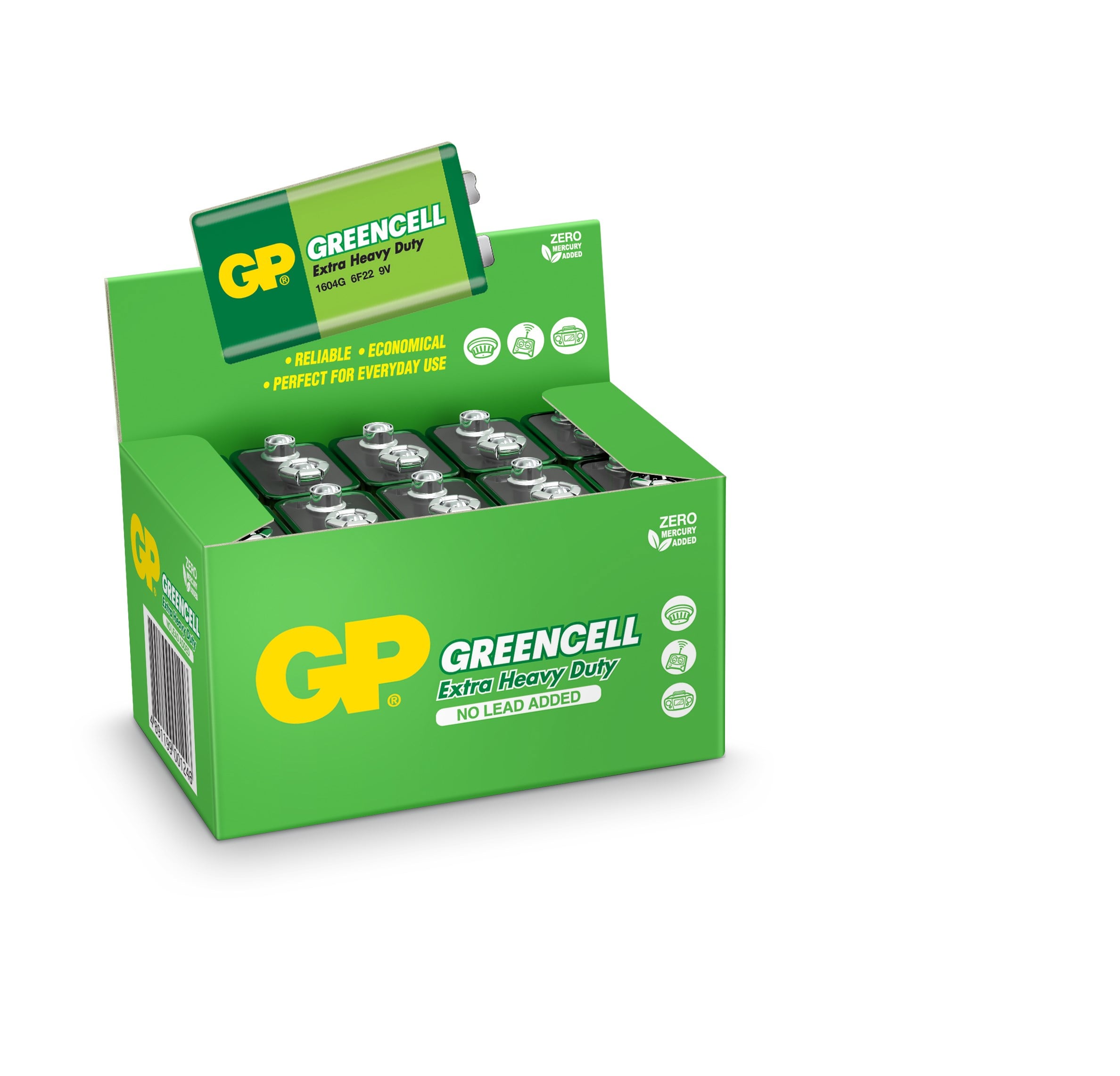 Piller GREENCELL GP1604G-2 9V ÇİNKO 10LU PAKET PİL Satın Al