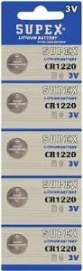 Piller SUPEX CR1220 3V LİTHİUM 5Lİ BLİSTER PİL Satın Al