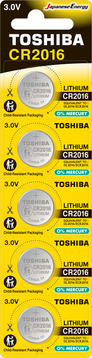 Piller Toshiba CR 2016 Lithium Pil 5'li Satın Al