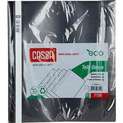 Poşet Dosyalar Cassa Plastik Telli Dosya Siyah 50'li 1 Paket ( 50 Adet ) Satın Al