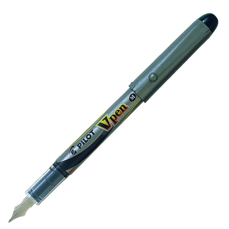 Prestij ve Dolma Kalemler Pilot V-Pen Silver Kullan-At Dolma Kalem M Siyah Satın Al